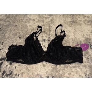 Avidlove Womens Black Lace Bra Sheer Sz 2XL XXL Sexy New
